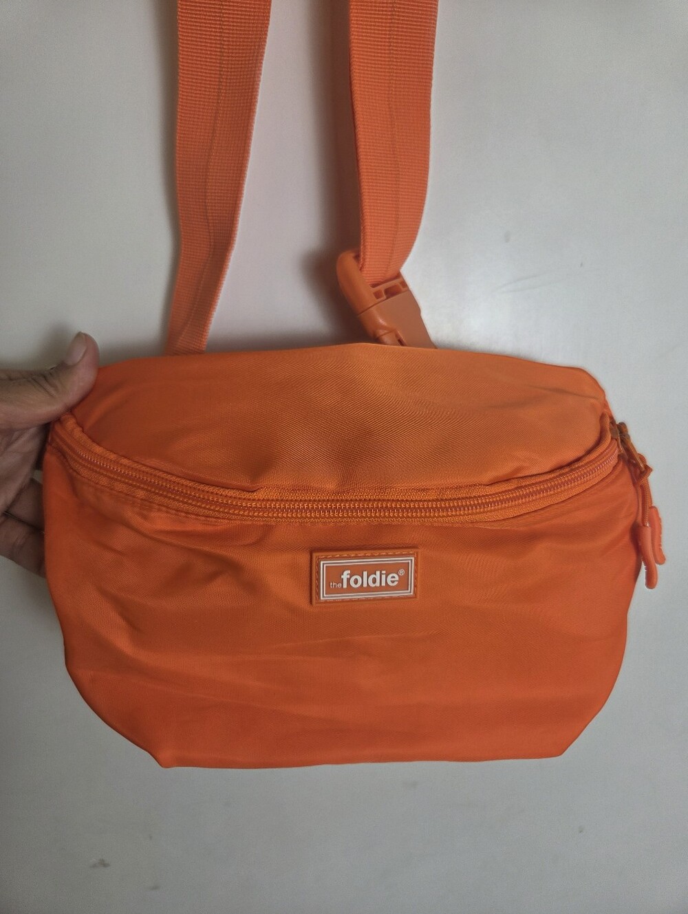 NWT Foldie Crossbody Fanny Pack Bag RFID Protection Orange Water-resistant